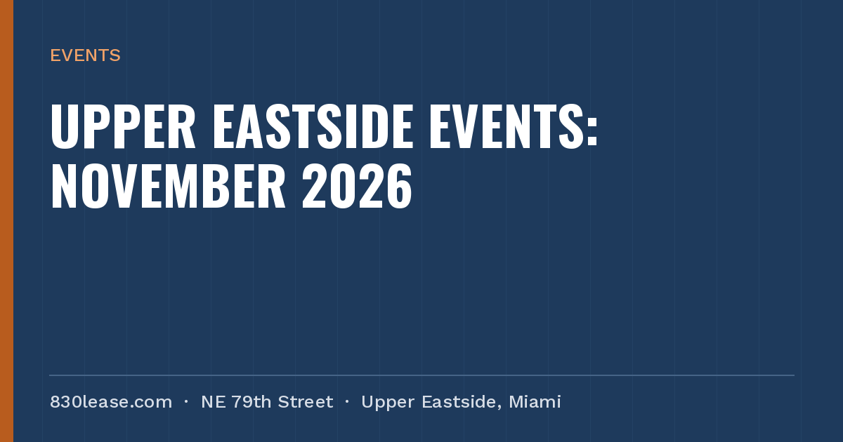 Upper Eastside Events in November 2026: Markets, Music, Books and Bay Cruises